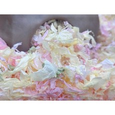 妖寵記紙棉 大包裝400g 無塵過敏鼠用 倉鼠紙棉 墊料 100%純紙 質地輕柔 不磨烏魚子 不含無紡布不織布等棉質物品, 1個, 黃+粉白（2包）