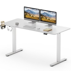 SANODESK 전동 높이조절책상 QS1 모션데스크 높낮이조절 스탠딩책상 전동컴퓨터책상, 화이트