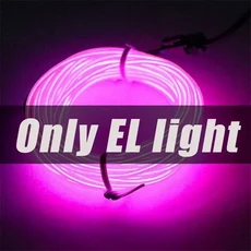 1M/3M/5M 유연한 네온 라이트 볼 드레스 장식 조명 EL 빛나는 케이블 파티 DIY 분위기 빛 방수 LED 스트립, 08 Only EL wire Pink