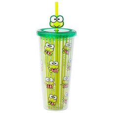 Silver Buffalo Care Bears Love 플라스틱 콜드 컵 뚜껑 및 빨대 토퍼 포함 프렌드 베어와 Love-A-Lot Bear 709.8ml(24온스), 24온스, Keroppi