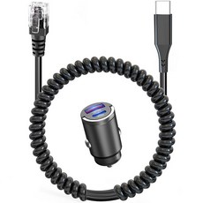 레이더 탐지기 케이블 USB-C to DC3.5 플러그 충전 키트 자동 인식 및 매칭 전압 기능 포함 Cob'r'a RAD 380/480i XRS9370 Unide DFR, RJ11-2m(6.6피트)