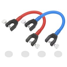 YELARXI 스키 팁 커넥터 스노보드 클립 훈련 보조 기본 회전 휴대용 내구성 홀더 액세서리 - 초보자 훈련/속도 제어에 적합 2개 & 레드/블루 288797, YELARXI 스키 팁 커넥터, 스노보드 클립 훈련 보