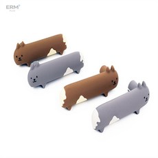 다팜몰 방문고리 커버 방문찍힘방지, 회색냥(우)