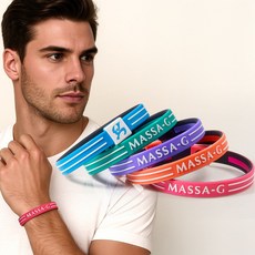 MASSA-G Energy Plus雙面鍺鈦能量手環(買一送一)能量手環，促進循環，舒緩疲勞，男女適用，時尚配件, 橘-內圍18, 1個