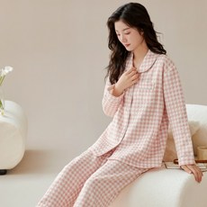 산후조리 가을 겨울 순면 에어 코튼 삼중직 겹겹이 보온 땀 흡수 통기 수유복