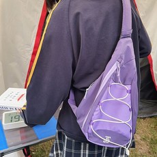 戶外潮牌復古通勤騎行弓箭包快拆設計輕量斜挎單肩包運動登山包, 紫色（現貨 秒發）
