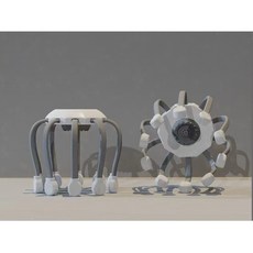 八爪魚頭部按摩器 多維度震動 疏通放鬆按摩儀 藍牙款, B款白色【頭頂圓圈】,標配版/震動-定時