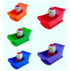 聖誕老人 搖頭走路發條玩具 雪人麋鹿聖誕節小物, 聖誕老人划船車 混色髮, 1個