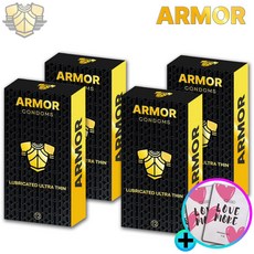 아머 울트라씬 루브리케이트 초박형 콘돔, 12개, 4세트