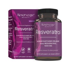 TWINLAB Reserve Age白藜蘆醇1000mg素食膠囊, 1個, 60顆, 60入