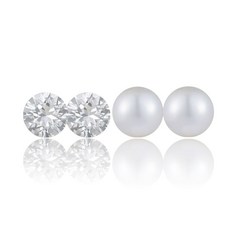 볼라레 큐빅 진주 써지컬스틸 귀걸이 세트