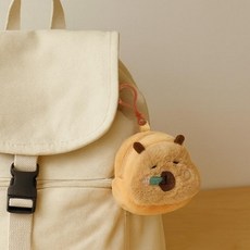 기타 [큰손할인] 카피바라 포켓 파우치 립밤 가방 미니 키링 동물 동전지갑 인형