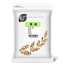 잡곡다움 국산 백태 4kg 메주콩 두부콩 두유콩 콩국수용, 1개
