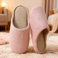 밀오버 BEST 겨울 실내화 폭신쿠션 미끄럼방지 남녀공용 겨울 슬리퍼, 1개, 코랄핑크