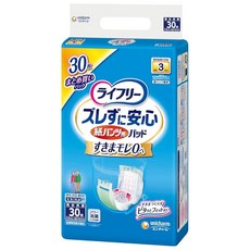 라이프리 팬티용 소변 패드 어긋나지 않고 안심 종이 팬츠 전용 장시간용 3회흡수 30매, 1개