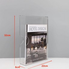 거치대 북스탠드 책 홀더 아크릴 대형 노트북 거치, 오픈 스페이스 책 커버 22x6x32cm