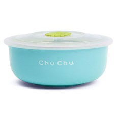 Chu Chu 兒童不鏽鋼隔熱碗 雙層隔熱防燙 輕巧易攜帶 寶寶安心用餐, 寶寶藍, 1個