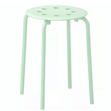 이케아 마리우스 스툴 등받이없는 둥근의자, 화이트, 1개