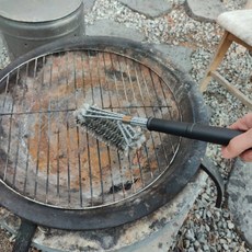 바베큐 청소솔 석쇠 기름때 야외 화로 그릴 청소 철솔, 1개