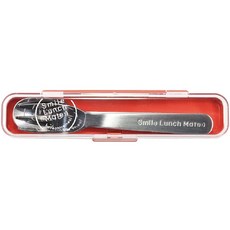 SUGAR LAND 不鏽鋼兒童餐具叉匙組 日本製 附收納盒 兒童餐具 叉子 湯匙 學習餐具, 紅色 / 0212, 1個