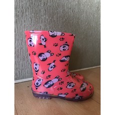 百振江 兒童雨鞋 (熊貓桃紅) 零碼特價