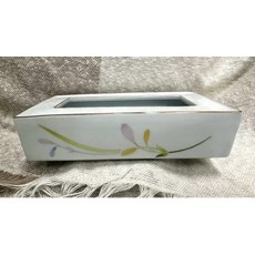水盤, 描金白瓷 日本早期精美插花器 精美瓷器完整未使用