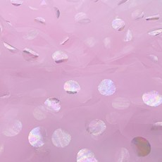프루마 도트 반짝이 레이스 망사 원단 150 x 90cm, 1개, 핑크