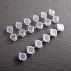 미니 물감통 3ml 6구 소분 팔레트 캡 안전 미술 붓 통 휴대용 케이스 물감 파레트 용기, 1개, 6칸