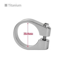 알루미늄 튜브 클립 MTB 자전거 안장 시트 포스트 클램프 부품 28.6mm 31.8mm 34.9mm, 13)Titanium-28.6mm