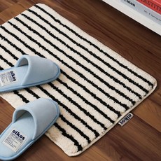오이코스 스트라이프 발매트 60x42 미끄럼방지 욕실 주방 현관 터프팅 러그