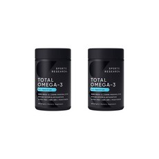 스포츠리서치 토탈 오메가-3 960mg EPA & DHA 소프트젤, 120정, 2개