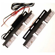 자동차 차선 경고등 점멸등 개조 와봉중망 점멸등 초밝은 빨강 파랑 하양 노랑 LED 장식등, 원터치 [적청]스위치