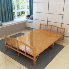 대나무평상 접이식간이베드 가정용평상 거실인테리어 간이평상, 브라운 와이드 120cm