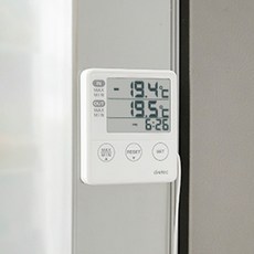 드레텍 냉장고 온도계 자석 부착 시계기능 O-433, 1개, O-433(아이보리)