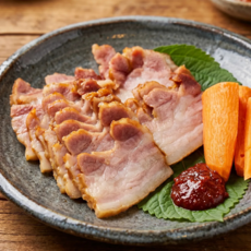 삼형제고기 훈제 삼겹살 바베큐 보쌈 참나무 훈연, 220g, 3개