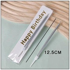 鉛筆蠟燭 蛋糕裝飾 烘焙用品, 1個, 單根銀色鉛筆蠟燭99010支