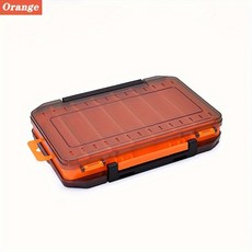 쭈꾸미 낚시 1pc 양면 태클 상자 14 셀 가짜 미끼 보관 케이스 도구 액세서리 02 녹색 1개, 03 주황색 × 01 주황색 × 1개