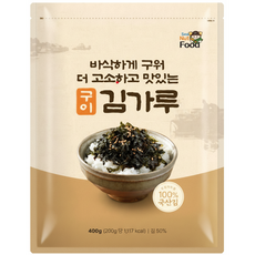 바삭하게 구워 더 고소하고 맛있는 구이 김가루 주먹밥 업소용 고운 구이 김가루, 400g, 1개