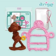 앙쥬]치발기 2종 세트 (원숭이치발기+기린팔찌치발기-색상:핑크), 1개