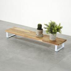 아카시아 화분 다이 진열대, 1개, 화이트