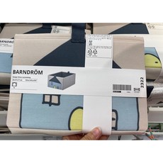 IKEA BARNDRÖM 儲物盒 收納盒 布收納盒 數字收納盒 尿布收納盒 寶寶用品收納, 單個房屋儲物盒26x37x17公分, 1個