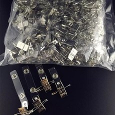 證件套夾 夾子 胸牌 工牌 廠牌 員工夾扣 胸卡 門禁卡 易拉扣 工作證, 1個, 帶別針鐵夾子,10個