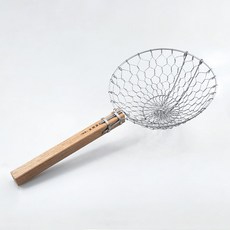업소용 스텐 튀김 뜰채 마포조리 건지기망 나무손잡이 한중, 1개