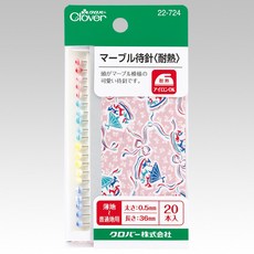Clover 大理石紋耐熱待針 0.5mm x 36mm, 1個
