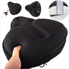 [RCM] 프리미엄 실리콘 무통안장커버 [안장폭 22cm-28cm용] - 두꺼운 안장커버, 블랙, 1개