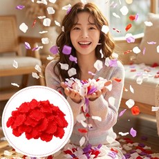 카로히포 웨딩촬영 프로포즈 꽃잎 웨딩 컨페티, 1000개, 레드