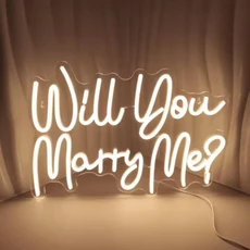 Will You Marry Me 네온 사인 LED 웨딩 결혼 장식 파티 룸 벽, 04 42x29CM