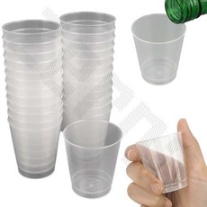 안깨지는컵 다회용컵 투명 플라스틱 소주 잔 25EA 플라스틱소주컵, 1개