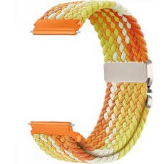 Issinlky 갤럭시 워치 7/6/5/4/FE 40mm 44mm/ Venu Sq/Sq 2/Venu 2 플러스/Vivoactive 3/5/Venu/GTS와 호환되는 20mm 나, 주황색