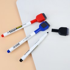 행운몰 자석형 지우개 마카펜 3개 메모보도자석마카펜